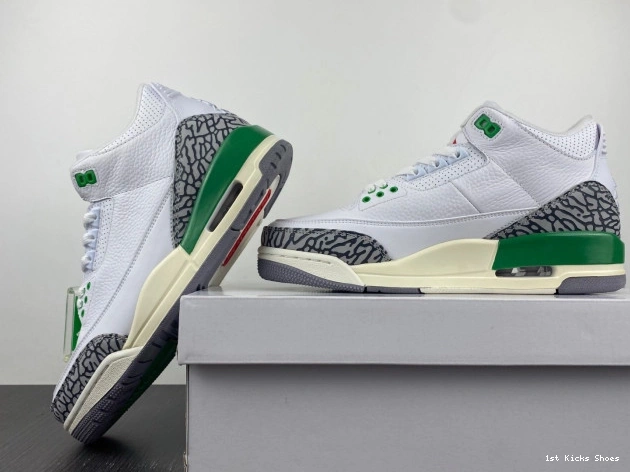 1st Kicks Shoes Jordan (W) Retro 3 CK9246-136 Lucky Green 0822